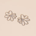 Wire Floral Huggie Hoop Earrings 6