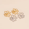 Wire Floral Huggie Hoop Earrings 8