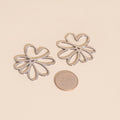 Wire Floral Huggie Hoop Earrings 9