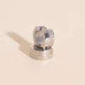 Naked Checkered Rounded Super Chunky Huggie Hoop Earrings 5