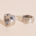Naked Checkered Rounded Super Chunky Huggie Hoop Earrings 6