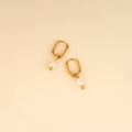 Mini Natural Pearl Huggie Hoop Charms 2