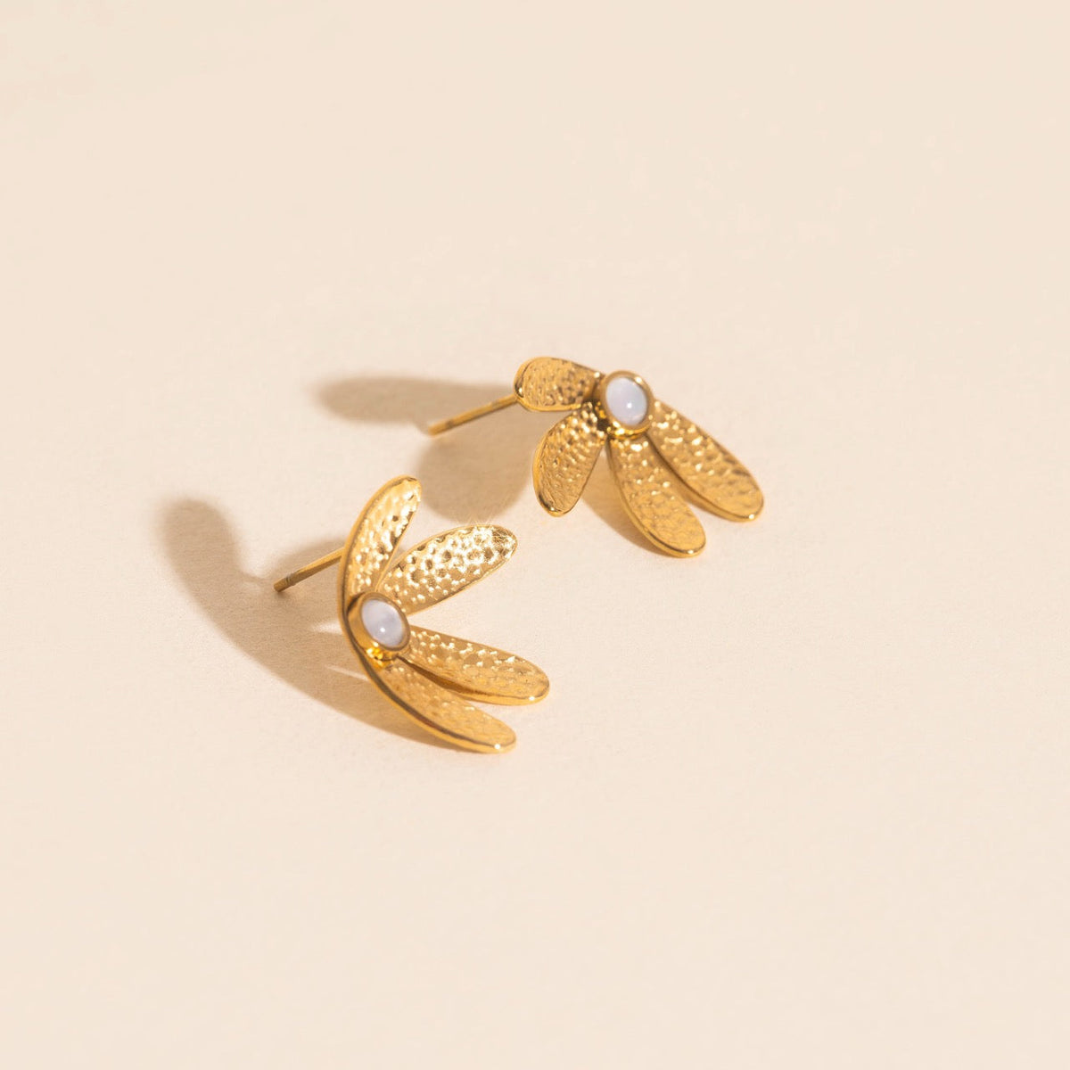 Mini Half Bloomed Stud Earrings