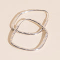 Titanium Hammered Oblong Huggie Hoop Earrings - FeatherTUFF™ 5