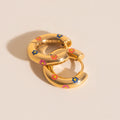 Daisy Chunky Rounded Huggie Hoop Earrings 4