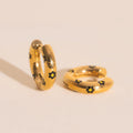 Daisy Chunky Rounded Huggie Hoop Earrings 2