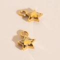 Shiny Star Huggie Hoop Charms 1