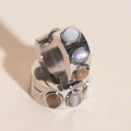 Triple Stone Super Chunky Huggie Hoop Earrings 6