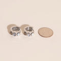 Triple Stone Super Chunky Huggie Hoop Earrings 10