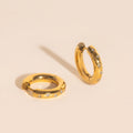 Starburst Chunky Rounded Huggie Hoop Earrings 4