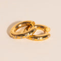Starburst Chunky Rounded Huggie Hoop Earrings 1