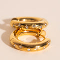 Starburst Chunky Rounded Huggie Hoop Earrings 2