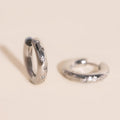 Starburst Chunky Rounded Huggie Hoop Earrings 6