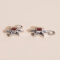 Ruby Star Chunky Huggie Hoop Charms - Image 6