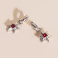 Ruby Star Chunky Huggie Hoop Charms 5