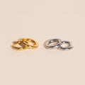 Starburst Chunky Rounded Huggie Hoop Earrings 10