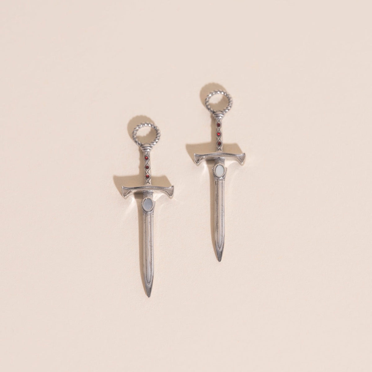 Sword Chunky Huggie Hoop Charms