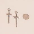 Sword Chunky Huggie Hoop Charms 7