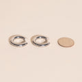 Starburst Chunky Rounded Huggie Hoop Earrings 9