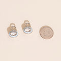 Blue Frost Chunky Huggie Hoop Charms 8