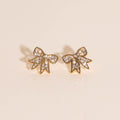 Luxe Ribbon Bow Stud Earrings 1