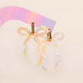 Iridescent Acrylic Bow Hoop Charms 4