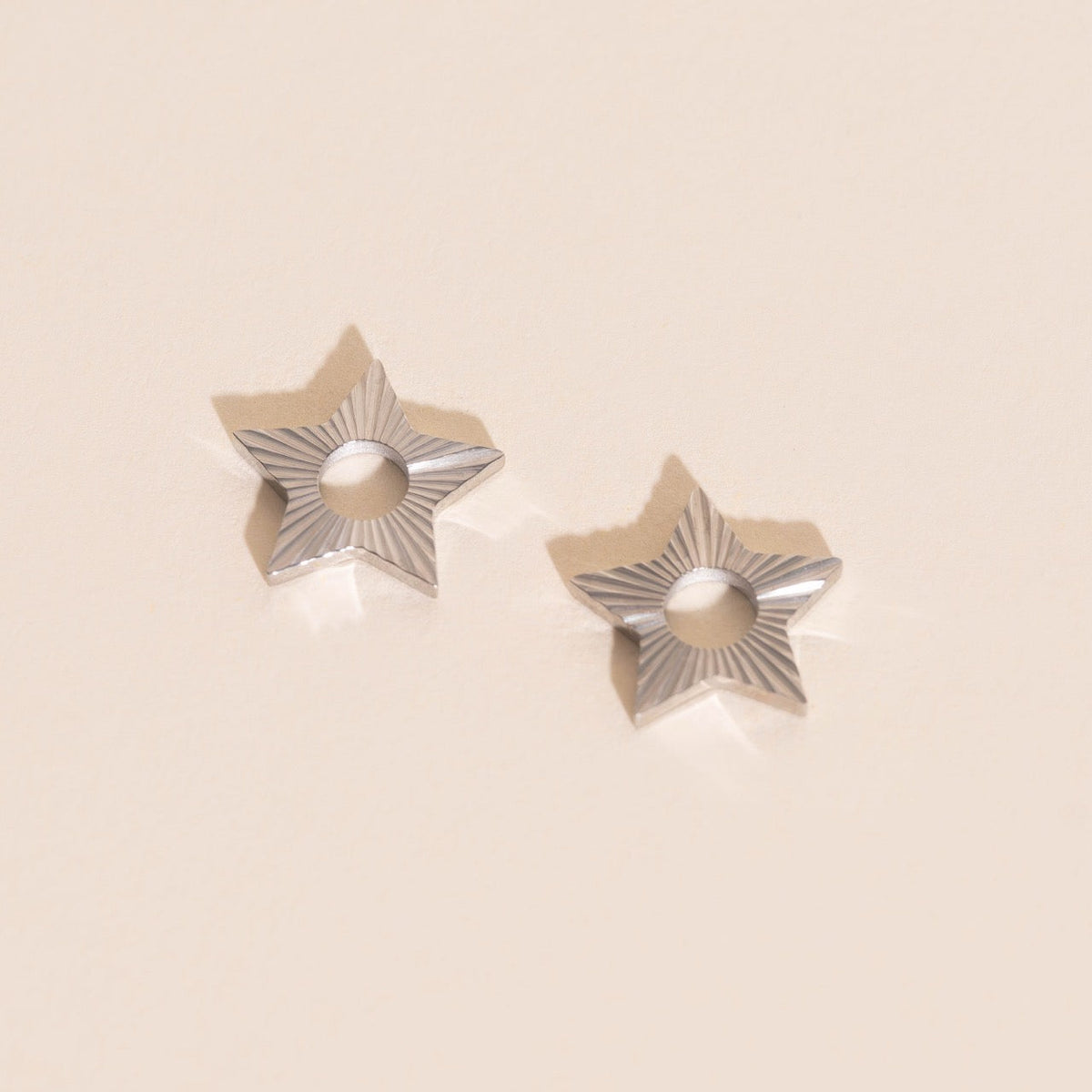 Winter Star Chunky Huggie Hoop Charms