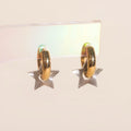 Winter Star Chunky Huggie Hoop Charms 4