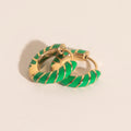 Color Chunky Rounded Huggie Hoop Earrings 10