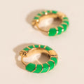 Color Chunky Rounded Huggie Hoop Earrings 3
