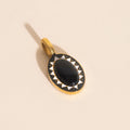 Black Stone Necklace Charm 4