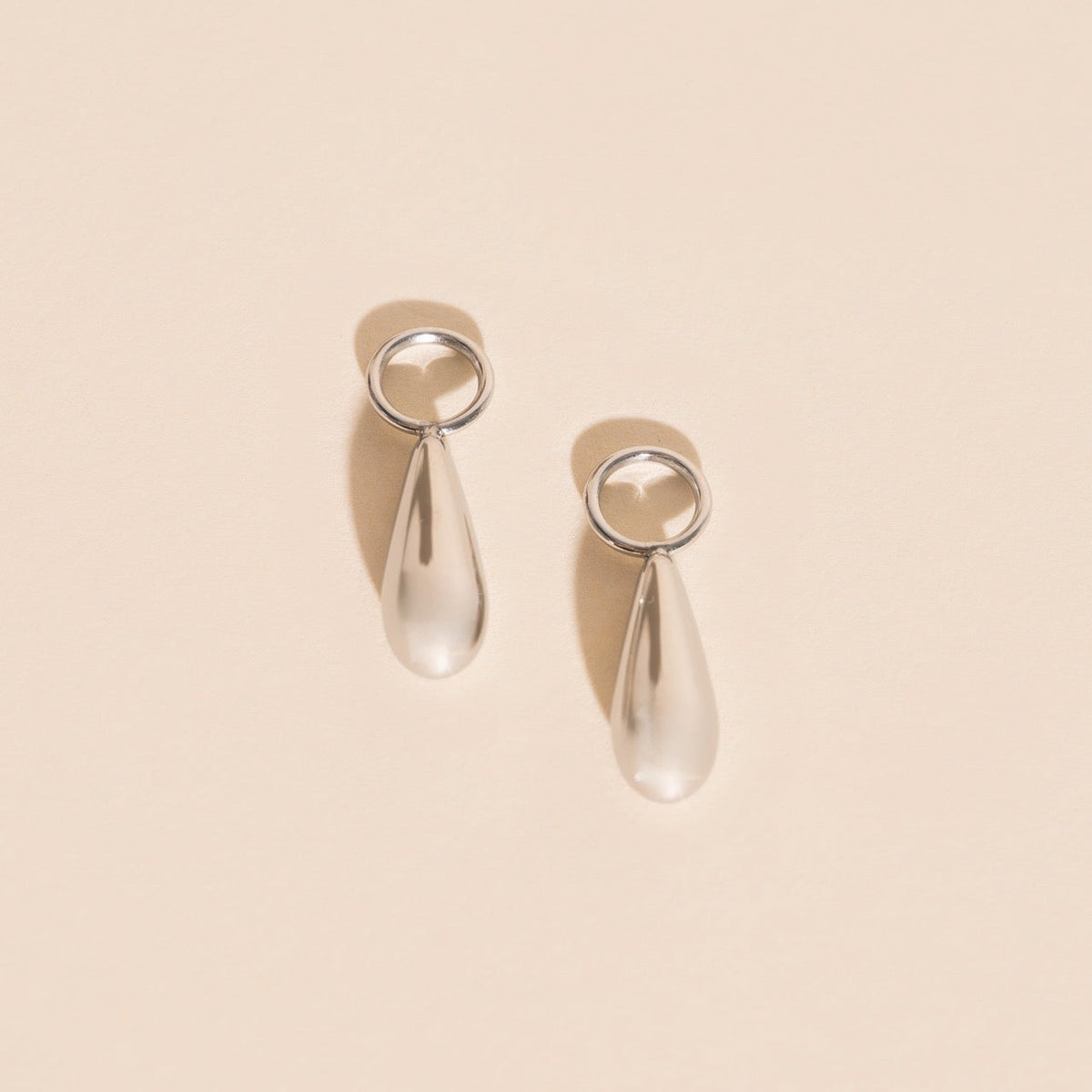 Droplet Chunky Huggie Hoop Charms