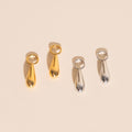 Droplet Chunky Huggie Hoop Charms 8