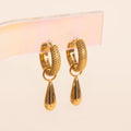 Droplet Chunky Huggie Hoop Charms 6