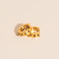 Spiked Chunky Huggie Hoop Earrings - Image 4