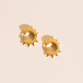 Spiked Chunky Huggie Hoop Earrings - Image 2