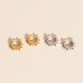 Spiked Chunky Huggie Hoop Earrings - Image 9