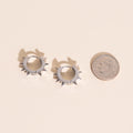 Spiked Chunky Huggie Hoop Earrings - Image 10