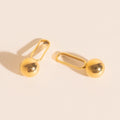 Ball Drop Chunky Huggie Hoop Charms 1