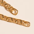 Long Chain Chunky Huggie Hoop Charms 4