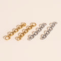 Long Chain Chunky Huggie Hoop Charms 7