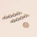 Long Chain Chunky Huggie Hoop Charms 8