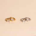 Titanium Baguette Crystal Rounded Huggie Hoop Earrings - FeatherTUFF™ 6