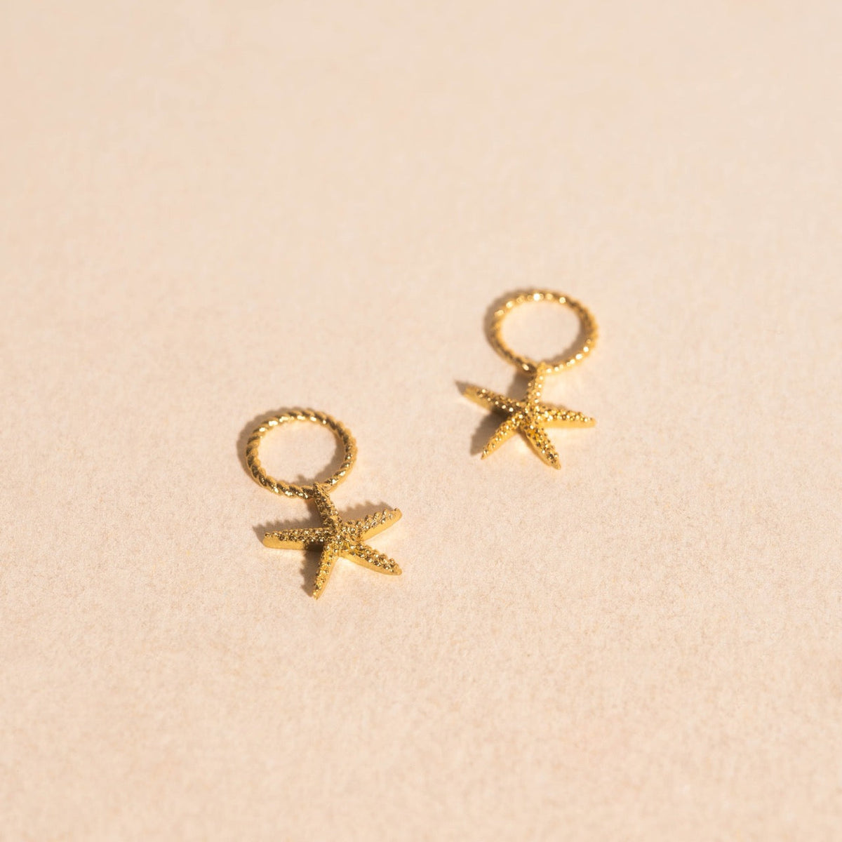 Starfish Huggie Hoop Charms