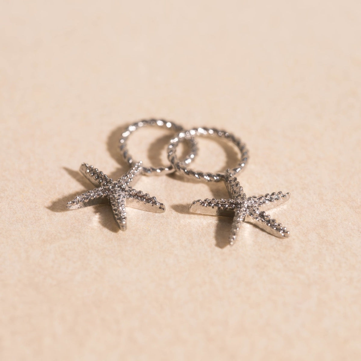 Starfish Huggie Hoop Charms