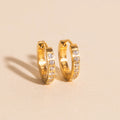 Crystal Huggie Hoop Earrings 1