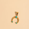 Turquoise Horseshoe Necklace Charm 2