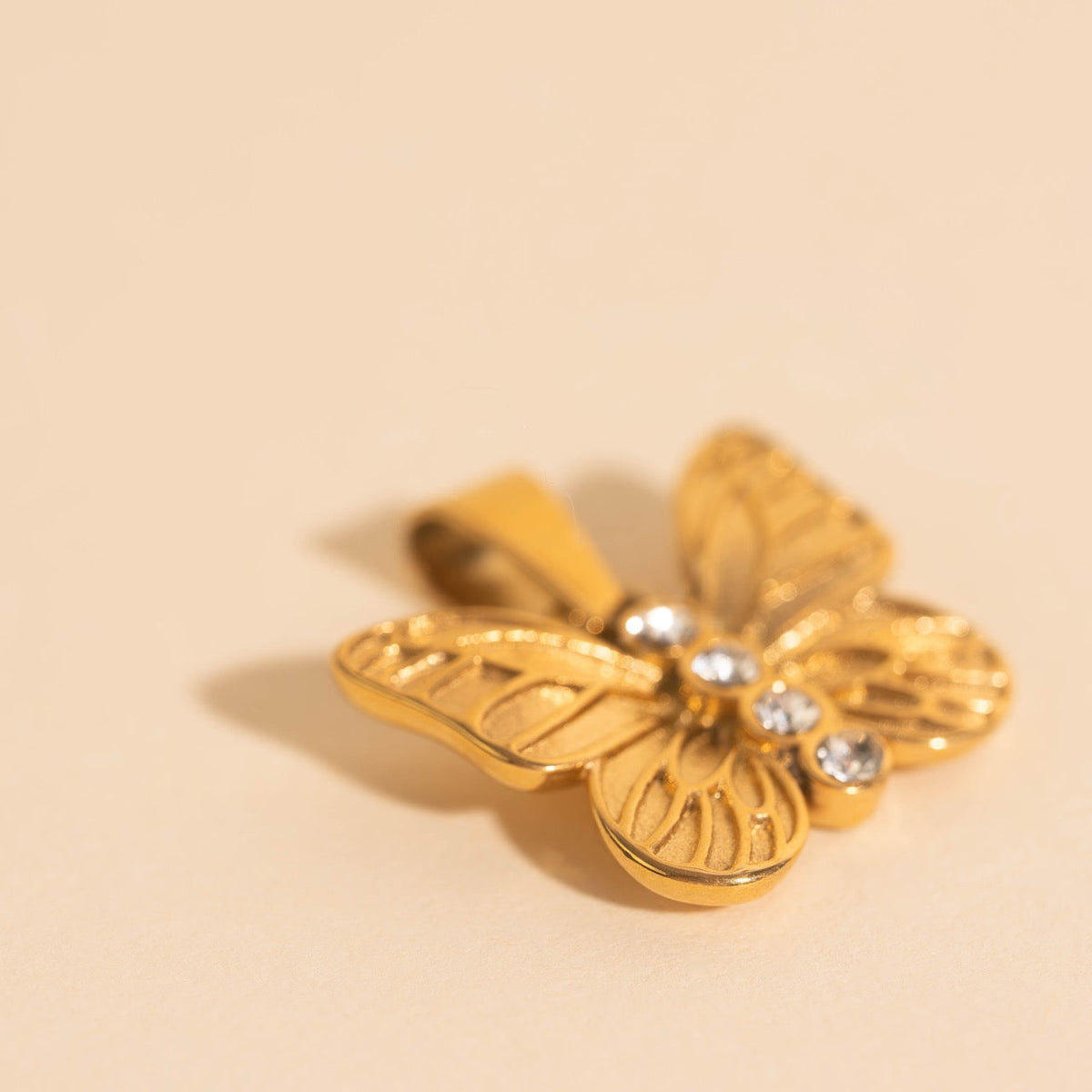Butterfly Crystal Necklace Charm