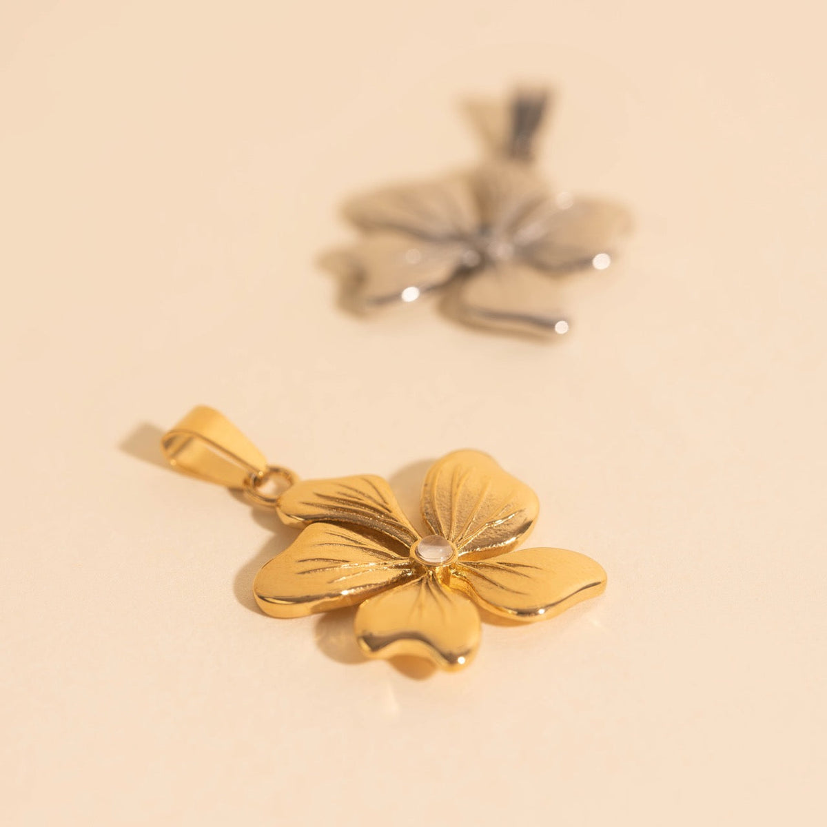Large Flower Necklace Charm