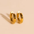 Chunky Rounded Huggie Hoop Earrings 1